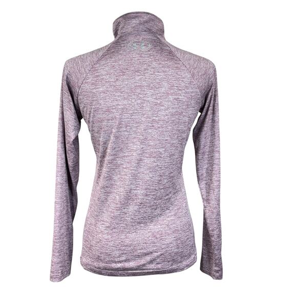 Under Armour Small Loose Fit Top HeatGear Pullover 1/2 Zip Long Sleeve Mock Neck - Picture 4 of 8